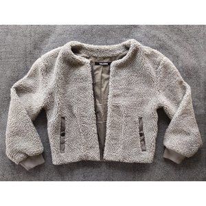 Baldwin Crop Shearling Bomber Jacket